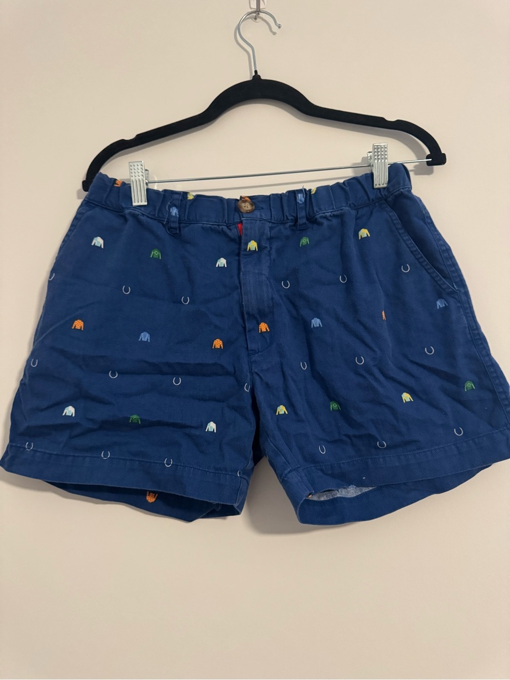 Mens Chubbies Navy T-shirt And Horseshoe Print 5 inch inseam shorts